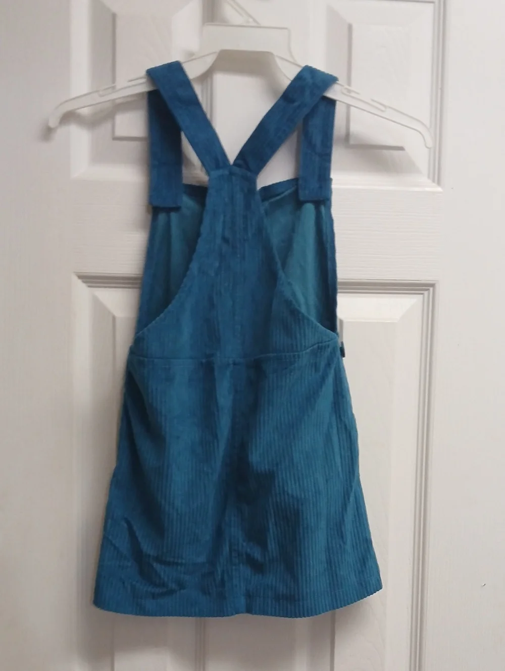 WONDER NATION Girls Overall Bibbed Style Dress Corduory Style Blue Size XS (4-5)